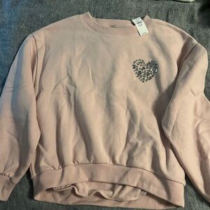GAP Pink Sweatshirt with Heart Detail